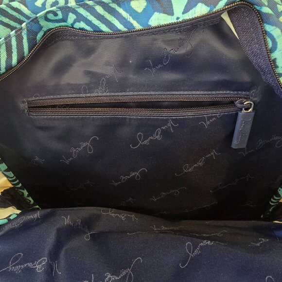 Vera Bradley Large Backpack Blue Batik Like New main image 5